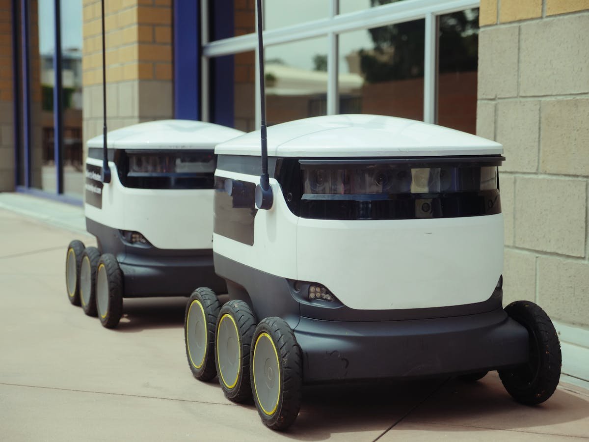 AI automation technology concept with robotic systems